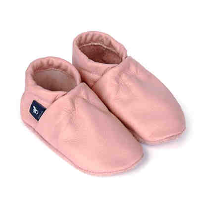 Krabbelschuhe / Lederpuschen / Hausschuhe Uni Rosa Krabbelschuhe 2