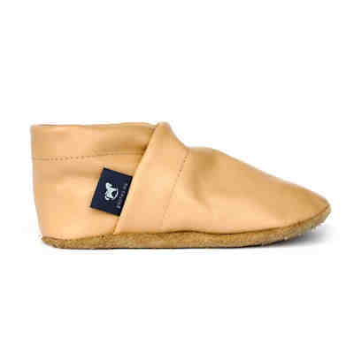 Lederpuschen / Hausschuhe / Slipper Uni Apricot Hausschuhe