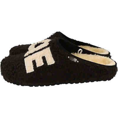 Damen Schuhe Paarmotiv 522-477 Hausschuhe gefüttert "Home" Schwarz Hausschuhe 2
