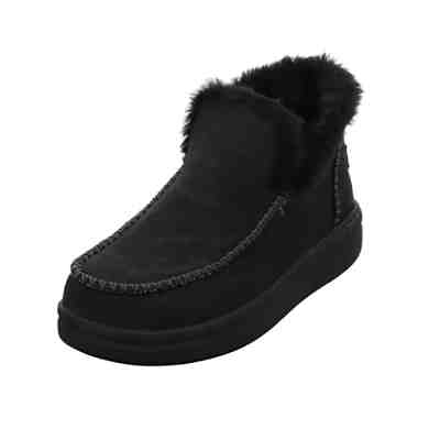 Damen Stiefel Schuhe Denny Boots Elegant Freizeit Leder-/Textilkombination uni Klassische Stiefel