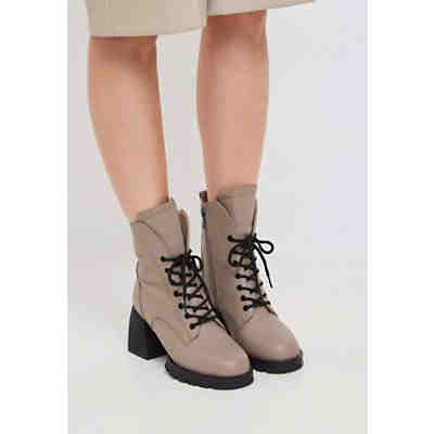 Schnürstiefelette Leather block heel ankle boots Klassische Stiefeletten 2