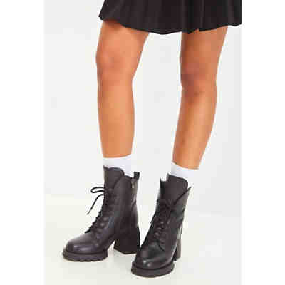 Schnürstiefelette Leather block heel ankle boots Klassische Stiefeletten 2