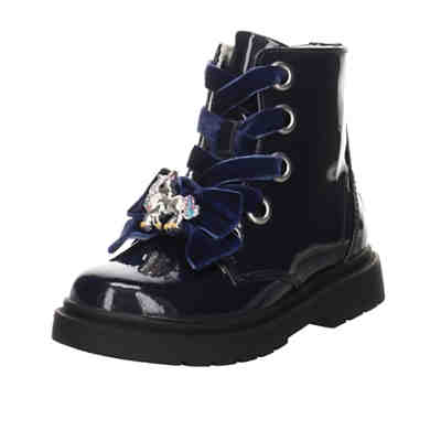 Fior di Fiocco Schnürboots Logostickerei Synthetik uni Stiefel