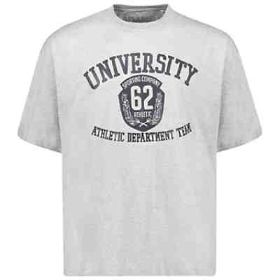 Print- Shirt kurzarm bedruckt Serie UNIVERSITY von in großen Größen 2XL-10XL für Herren