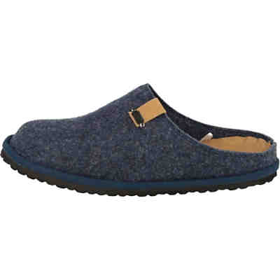 Herren Schuhe Clogs 511-152 weiche Filz Hausschuhe Dunkelblau Hausschuhe 2