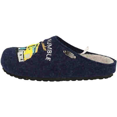 Jungen Schuhe 542-307 Pantoffeln Clogs Hausschuhe LKW-Motiv Navy Hausschuhe 2