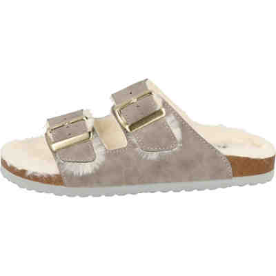 274-975 Damen Schuhe Pantolette Hausschuhe gefüttert Lt.Grey Hausschuhe 2