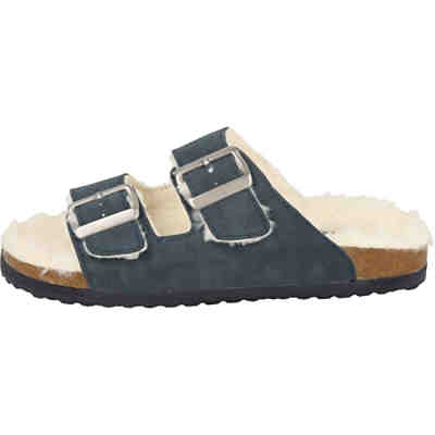 274-975 Damen Schuhe Pantolette Hausschuhe gefüttert Navy Hausschuhe 2