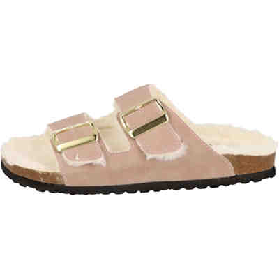 274-975 Damen Schuhe Pantolette Hausschuhe gefüttert Rosa Hausschuhe 2