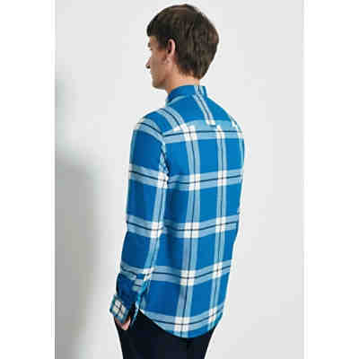 Casual Hemd Regular Langarm Button-Down-Kragen Karo Langarmhemden 2