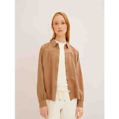 Blusen & Shirts Bluse mit Raffung Kurzarmblusen