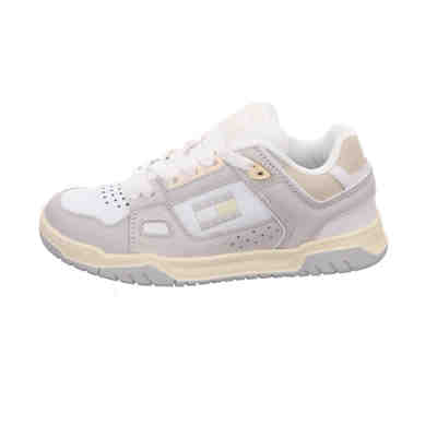 Damen Schnürhalbschuhe Skate Low Sneaker Freizeit Sport Schuhe Leder-/Textilkombination uni Schnürschuhe 2