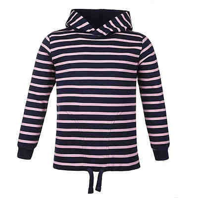 Bretonisches Kapuzenshirt mit Streifen - Gestreiftes Langarm-Shirt mit Kapuze (43) blau / rosa