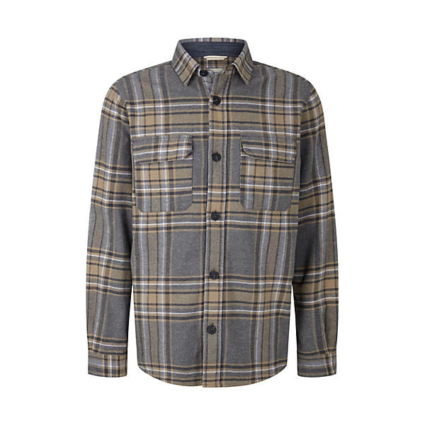 Blusen & Shirts Overshirt mit Karomuster Langarmhemden