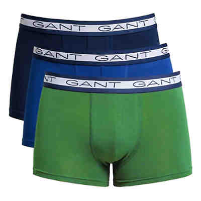 Herren Boxer Shorts, 3er Pack - Trunks, Cotton Stretch, einfarbig Boxershorts