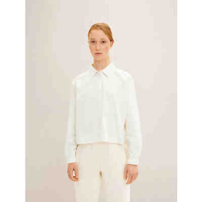 Blusen & Shirts Cropped Hemdbluse Kurzarmblusen 2