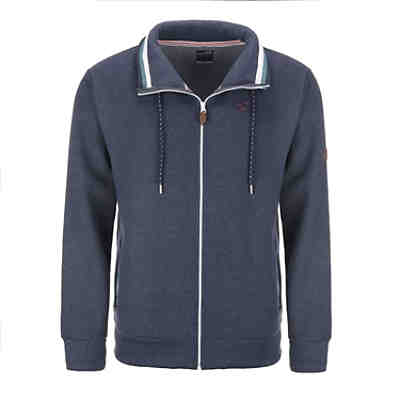 Sweatjacke mit Stehkragen - Jacke ohne Kapuze mit Reißverschluss (16) marine