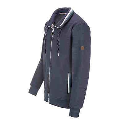 Sweatjacke mit Stehkragen - Jacke ohne Kapuze mit Reißverschluss (16) marine 2