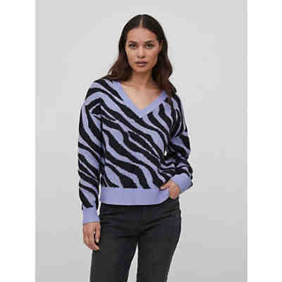 Kuscheliger Strickpullover Jacquard Zebra Animal Muster VIRIL FEAMI