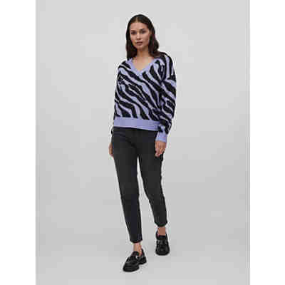 Kuscheliger Strickpullover Jacquard Zebra Animal Muster VIRIL FEAMI 2