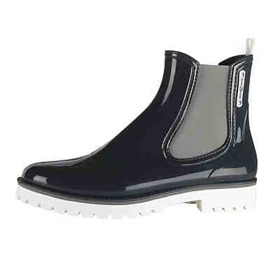 Stiefelette Oxford - Modischer Regenstiefel mit Plateau-Sohle marine