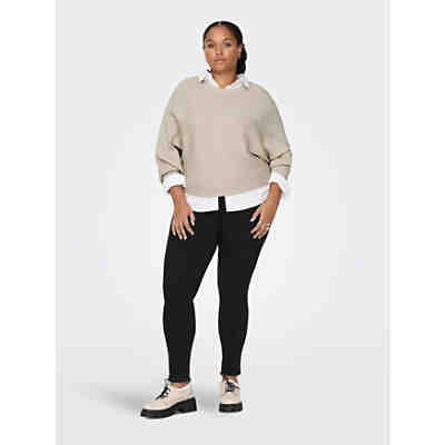 Gerippter Strickpullover Übergrößen Basic Plus Size CARADALINE 2
