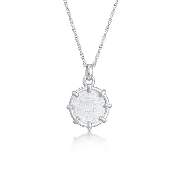 Elli Halskette Münze Disc Plättchen Strukturiert 925 Silber Halsketten
