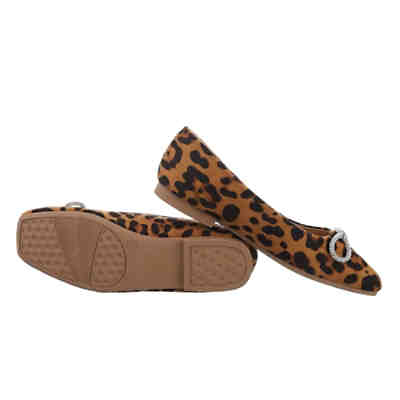 Klassische Ballerinas , Blockabsatz, Strass 2