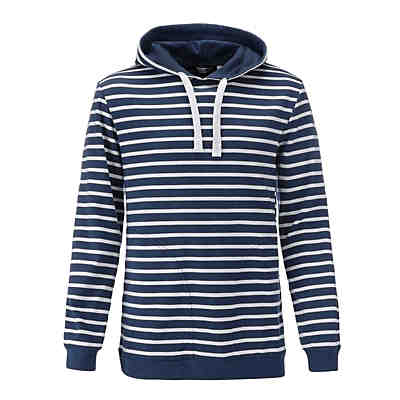 Bretonisches Kapuzenshirt mit Streifen - Gestreiftes Langarm-Shirt mit Kapuze (85) blaumel. / weiß