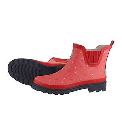 Gummistiefelette mit Muschel Allover-Druck - Regenstiefellette mit Anziehilfe koralle 2