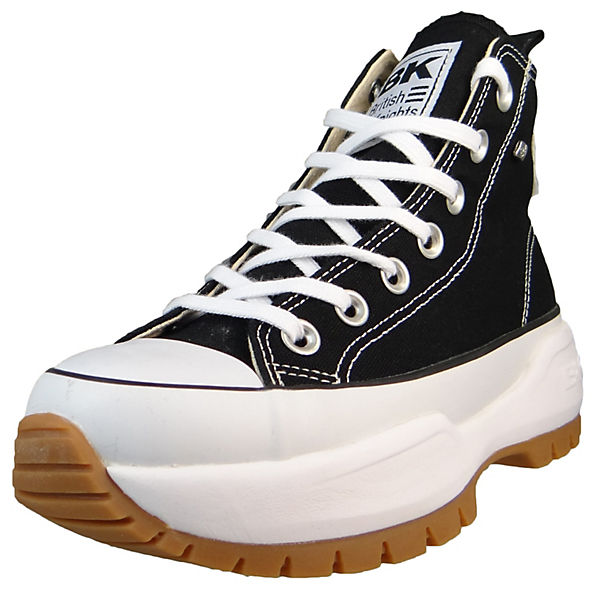 Damen High Sneaker Kaya Mid Fly High Top B49-3702 Schwarz 01 Black Textil Sneakers Low