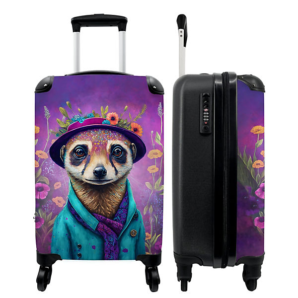 Kinderkoffer - Trolley - Reisekoffer - Erdmännchen - Blumen - Farbe - Lila