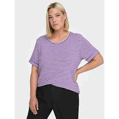 Gestreiftes T-Shirt Übergrößen Kurzarm Basic Oberteil CARNANNA 2