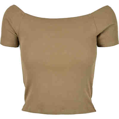 Ladies Off Shoulder Rib Tee T-Shirts