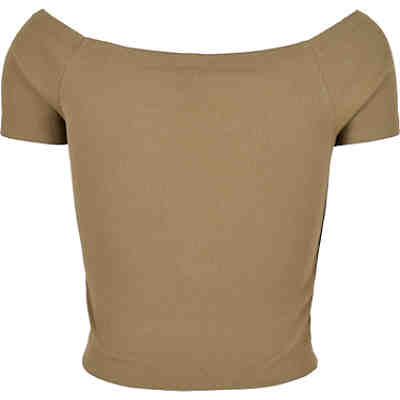 Ladies Off Shoulder Rib Tee T-Shirts 2