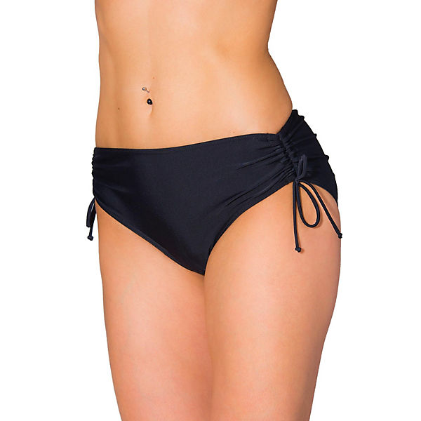 Damen Bikinihose mit Raffung und Schnüren