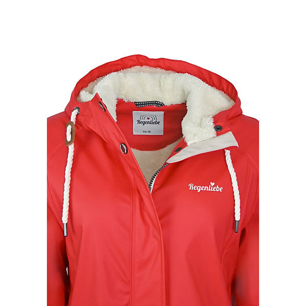 Regenmantel gefüttert mit Teddyfleece
