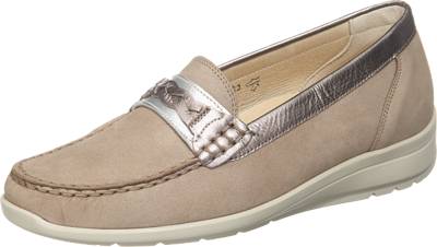WALDLÄUFER Hinata Slipper weit beige-kombi