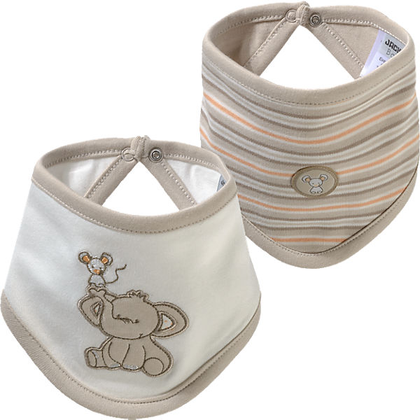 JACKY Baby Dreieckstücher Doppelpack Elephant