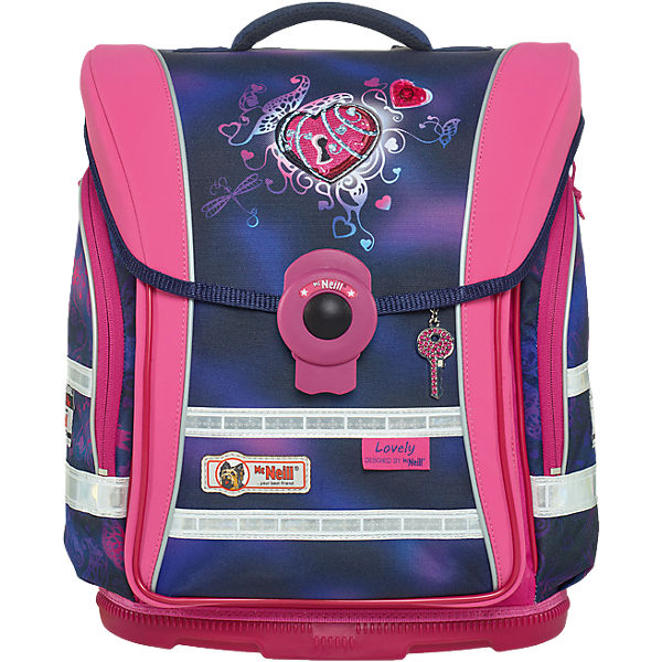 Schulranzenset ERGO Light COMPACT FLEX Lovely mit Blinkfunktion, 4-tlg.