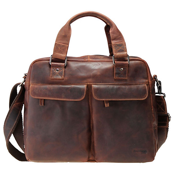 Greenland Montana Handtasche Leder 38 cm Laptopfach