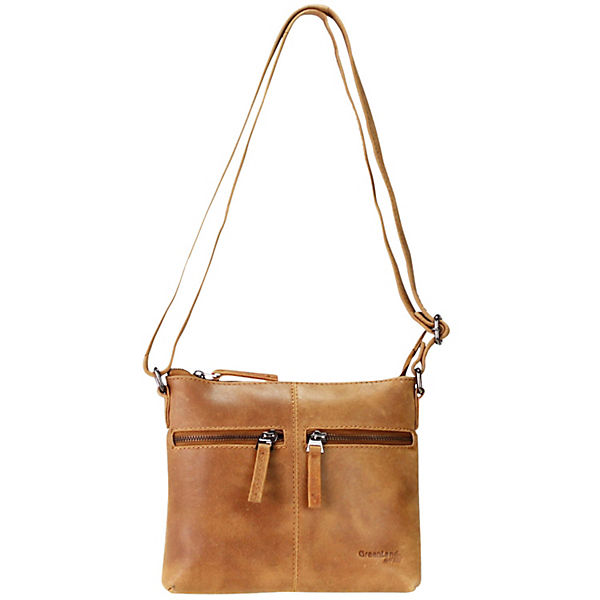 GreenLand NATURE Light Umhängetasche Leder 21 cm