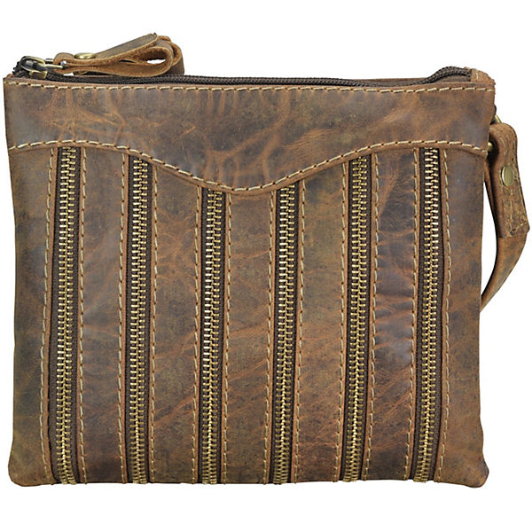 Mika Lederwaren Umhängetasche Leder 20 cm