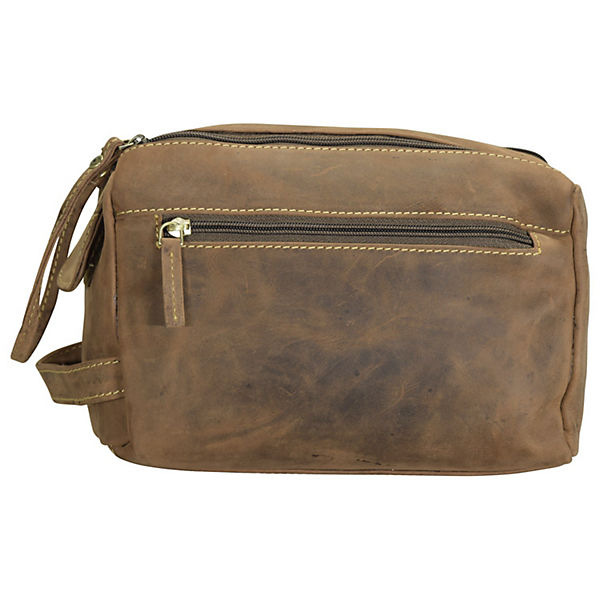 Greenburry Vintage Kulturbeutel Leder 23 cm