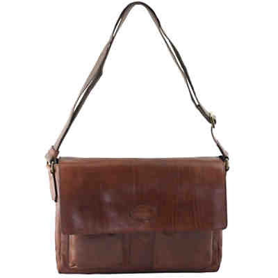 The Bridge Sfoderata Luxe Uomo Umhängetasche Messenger Leder 37 cm