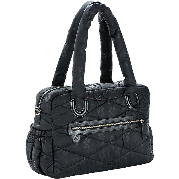 Wickeltasche Glam Shoulder Bag, Black flower