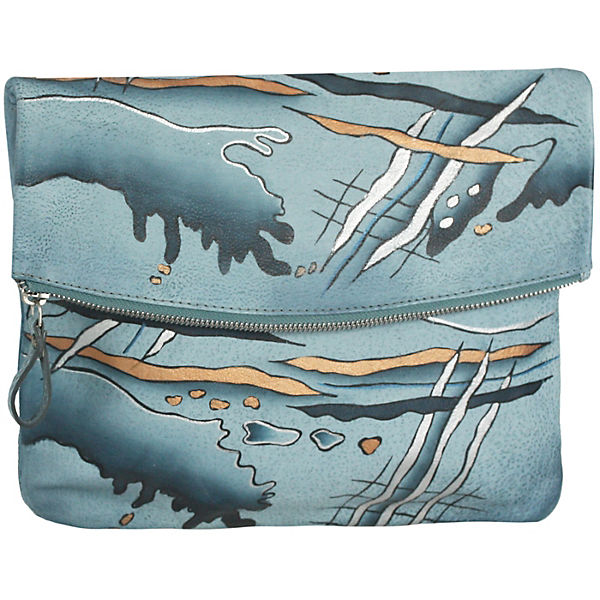 GreenLand NATURE Art + Craft Flap Bag Umhängetasche Leder 29 cm
