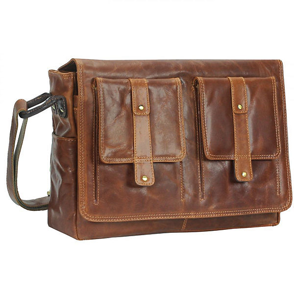 GreenLand NATURE Lima Messenger Leder 35 cm