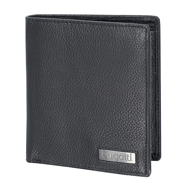 Bugatti Hochformat Geldbörse 493.411 Leder 10,5 cm mit Klappfach und Reißverschlussfach