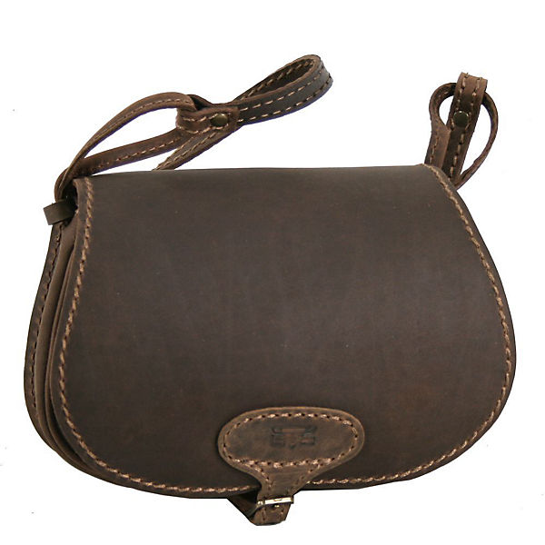 Mika Lederwaren Umhängetasche Leder 23 cm